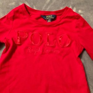 Toddlers Long Sleeve Ralph Lauren Polo T-Shirt